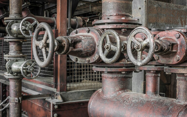 pipes of a historic machine