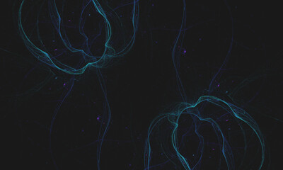 Abstract illustration with soft neon geometric pattern.