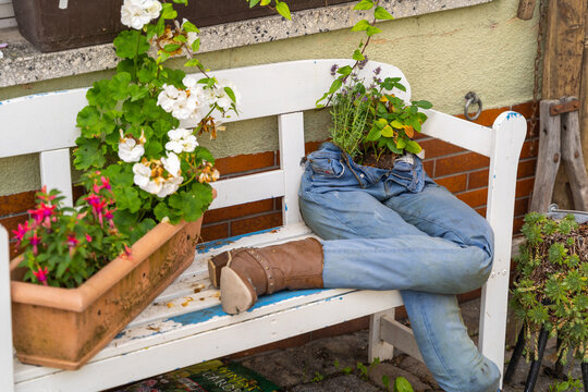 Gr&auml;fenberg Pflanzenk&uuml;bel in Jeans