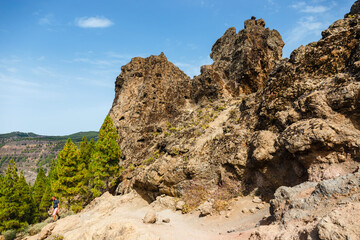 Fototapeta na wymiar Landscape of the volcanic island of gran canaria, Canary Island, Spain