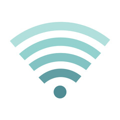 Wifi symbol on white background