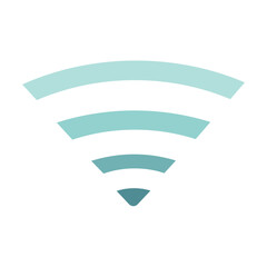 Symbol of wifi on white background