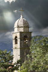 Fototapeta na wymiar Church of Our Lady of Remedy in Kotor, Montenegro, Balkans
