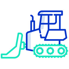 Fototapeta premium Bulldozer icon