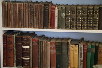 Antiquarian books on the shelf