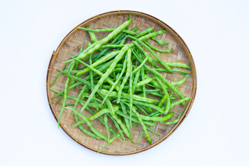 Rat-tailed radish. Fresh organic vegetables