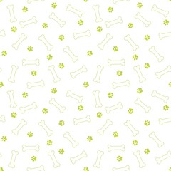 Cartoon animals seamless bones and dog pattern for wrapping paper and fabrics and linens and kids clothes