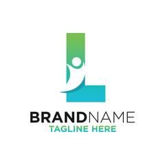 Letter L People Logo Design Template Inspiration, Vector Illustration.