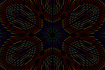 colourful caleidoscope symmetrical gradient modern line art pattern of indonesian culture traditional tenun batik ethnic dayak ornament for wallpaper ads background 
