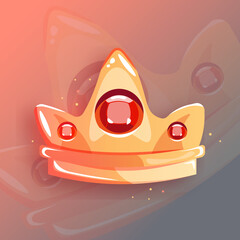 Golden crown with diamonds