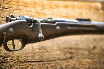 old gun and bullets revolution warfare infantry aim dangerous death deadly rebellion revolutionary...