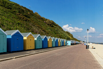 beach huts on the beach