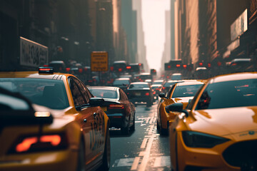 big city rush hour - generative AI