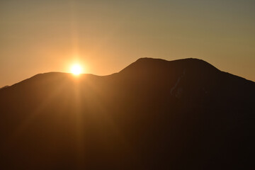 sunset in the colorado rocky mountains