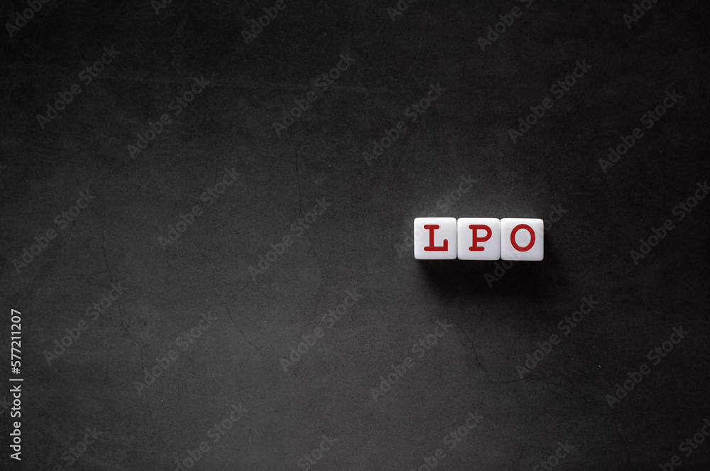 Poster there is white cube with the word lpo. it is an abbreviation for landing page optimization as eye-ca