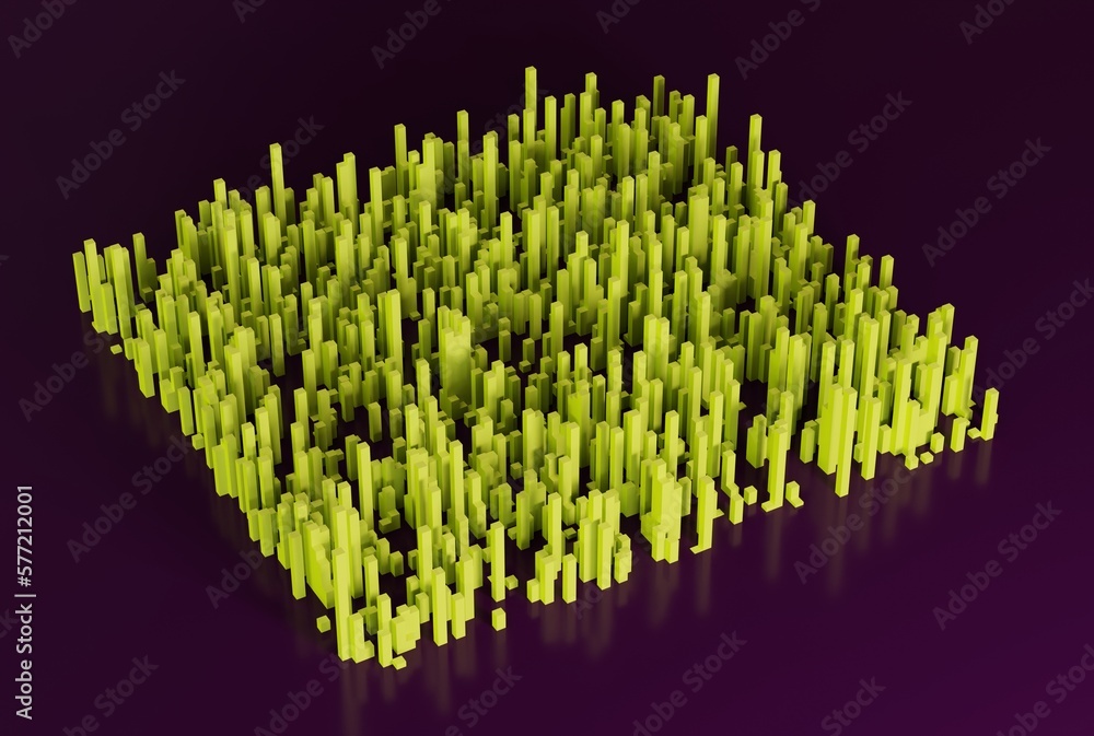 Poster abstract shapes in the form of bar graphs in random values. financial and business concept, presenti