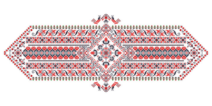 Romanian embroidery design element 5