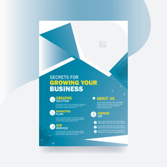 growing your business flyer design business brochure flyer design in background template 