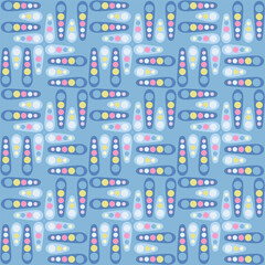 Spotted seamless pattern for decorating any surfaces or things. Timeless abstract ornament.