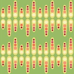 Spotted seamless pattern for decorating any surfaces or things. Timeless abstract ornament.