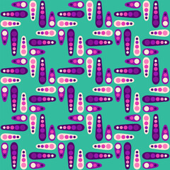 Spotted seamless pattern for decorating any surfaces or things. Timeless abstract ornament.