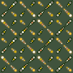 Spotted seamless pattern for decorating any surfaces or things. Timeless abstract ornament.