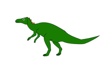 Cute Edmontosaurus With White Background. Vector illustration