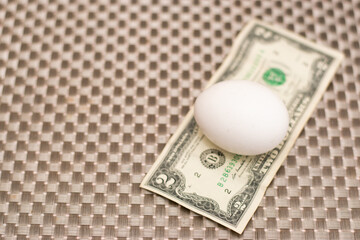 Eggs with dollars higher cost of the egg