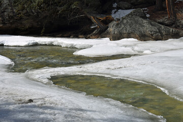 Frozen River Bed Grant Colorado in Winter