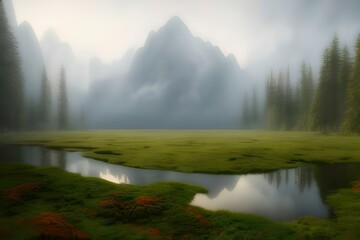 morning mist over the river