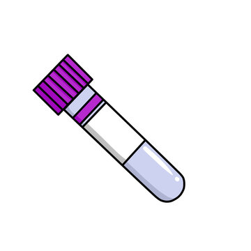 Blood collection tubes, color codes and order for draw. PNG illustration transparent.