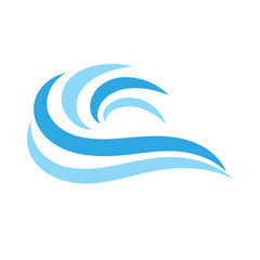 Water wave beach wave logo icon vector illustration design logo