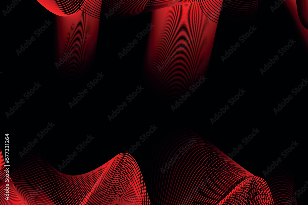 Poster red and black wave abstract background, suitable for landing page and computer desktop background. 3