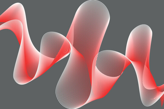 red and white wave abstract background, fluid background suitable use for computer deskstop background and landing page. 3d vector. indonesian flag