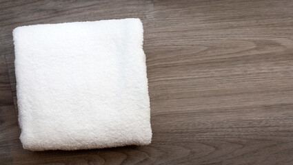 Obraz na płótnie Canvas Stack of white towels, Bath towel