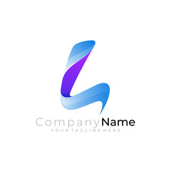 L logo with simple design template, modern style