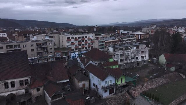 Panorama Of Knjazevac City Center, Aerial View, Serbia