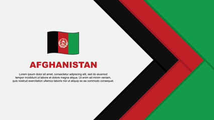 Afghanistan Flag Abstract Background Design Template. Afghanistan Independence Day Banner Cartoon Vector Illustration. Afghanistan Cartoon
