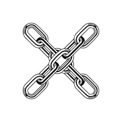 chain illustration vector with concept