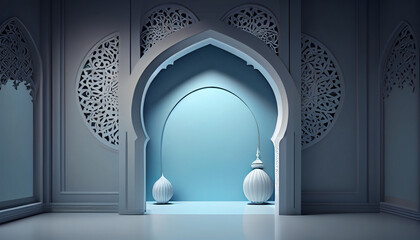 3D Eid Mubarak Design. Banner for islamic banner festivity like eid al adha, fitr, ramadhan, etc. Theme for ramadan or islamic festivity.