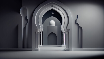 Fototapeta premium 3D Eid Mubarak Design. Banner for islamic banner festivity like eid al adha, fitr, ramadhan, etc. Theme for ramadan or islamic festivity.