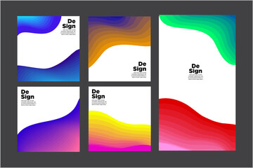 Vector colorful wave geometric shape with color gradation for banner,social media, and brochure design with blank space