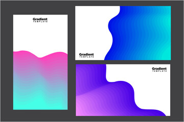 Vector colorful wave geometric shape with color gradation for banner,social media, and brochure design with blank space