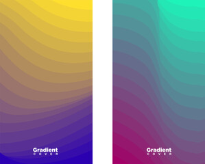 Vector colorful wave geometric shape with color gradation for banner,book cover, and brochure design 