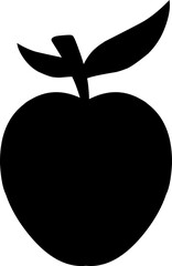 Apple Silhouette Vector Illustration