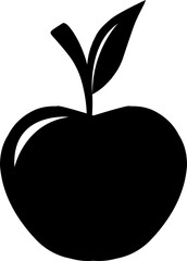 Apple Silhouette Vector Illustration