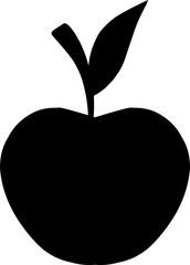 Apple Silhouette Vector Illustration