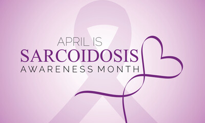 Fototapeta na wymiar Vector illustration on the theme of SARCOIDOSIS awareness Month of April.Poster , banner design template Vector illustration.
