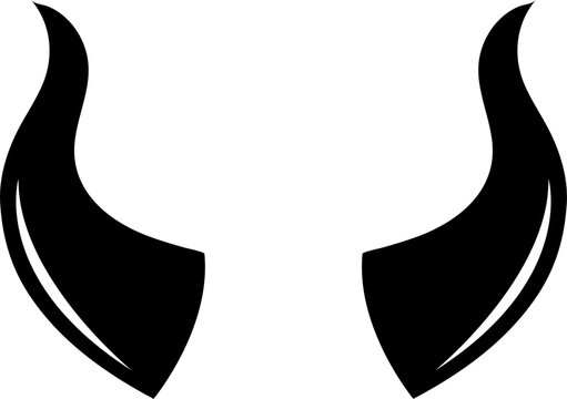 horn devil anger icon logo element illustration on white background