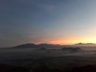 Sunset in Bandung Mountains